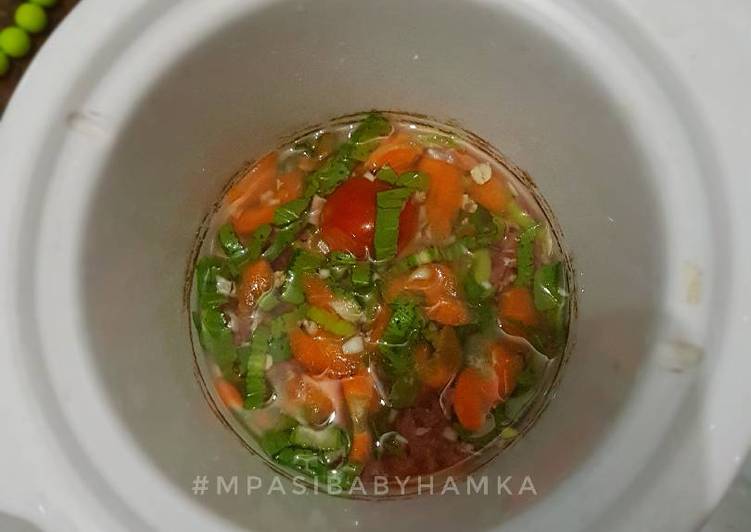 cara membuat Mpasi Slowcooker Oat Veggie #menu4bintang