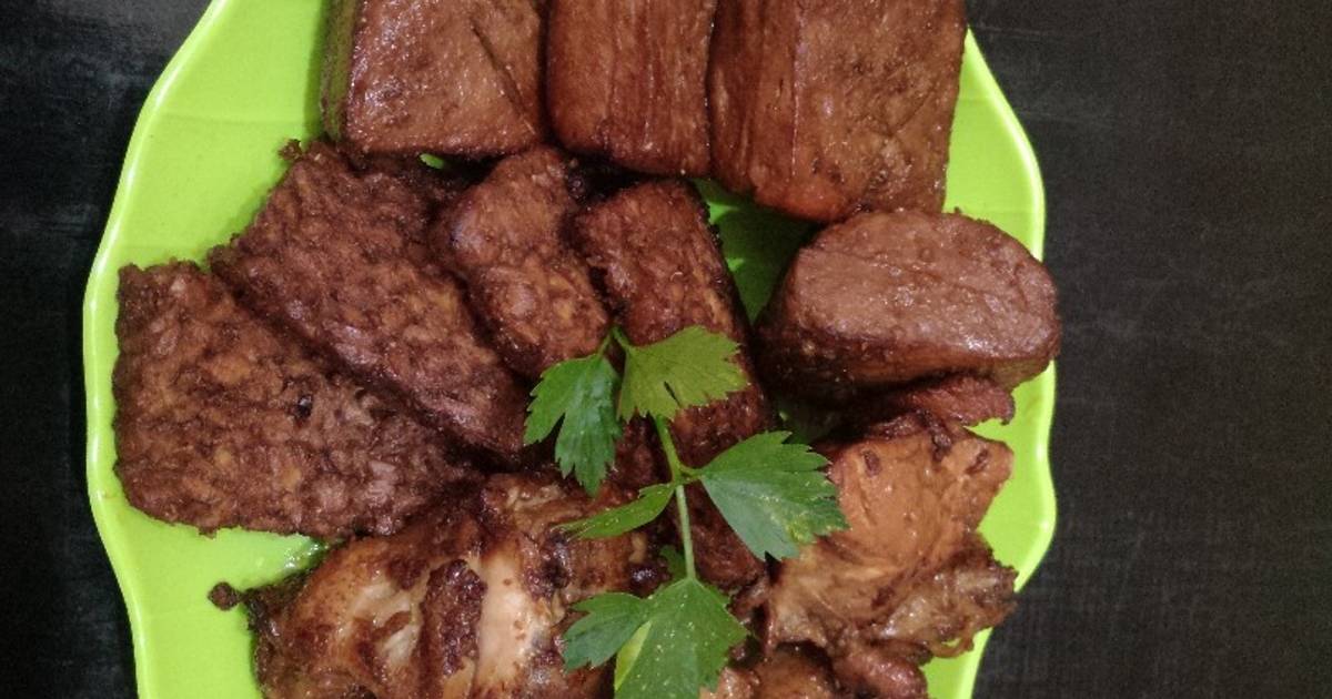 Resep Tahu Tempe Ayam bacem maknyus Resep Mertua ala Dian