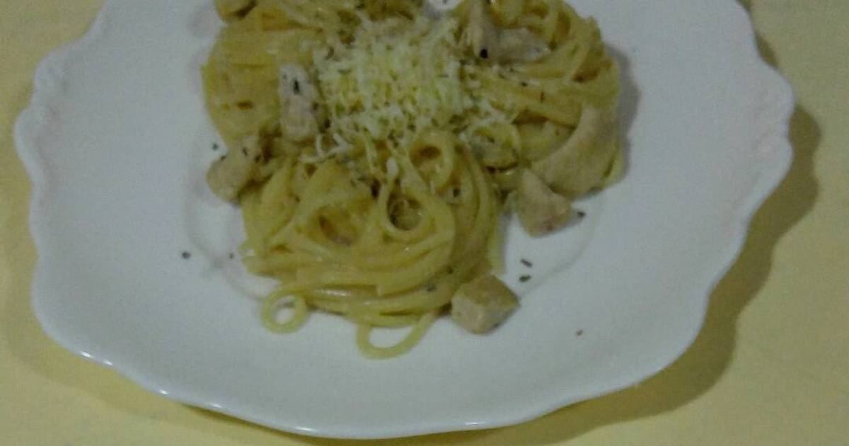 Resep Spaghetti Carbonara Chicken (tanpa telur) ala Ferra Anggraeni