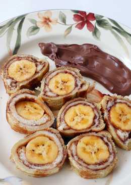 Roti pisang gulung coklat