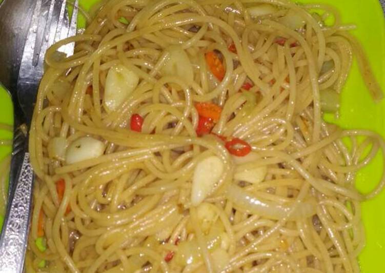 gambar untuk resep Spaghetti agli oleo (ala saya)