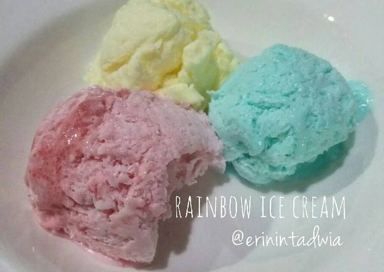 resep Rainbow Ice Cream