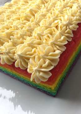 Steam Rainbow Cake