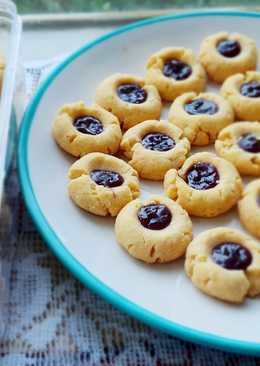 Blueberry Thumbprint Cookies