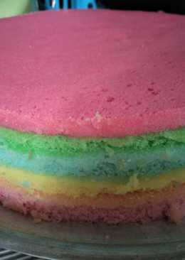 Rainbow cake kukus