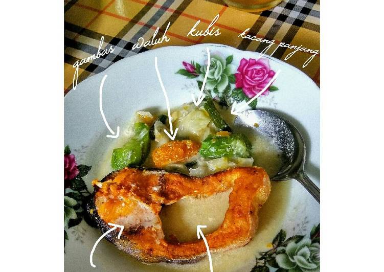 gambar untuk resep makanan Sayur Santan Banjarmasin & Patin Goreng keto friendly