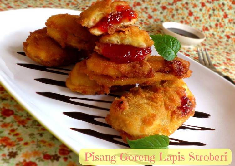 gambar untuk resep makanan Pisang Goreng Lapis Stroberi