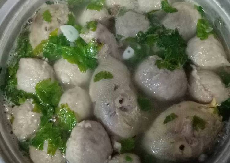 resep Bakso sapi kaldu kepala ayam segar