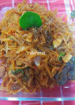 Tumis pepaya muda yg pedesnya huhhaahh ððð