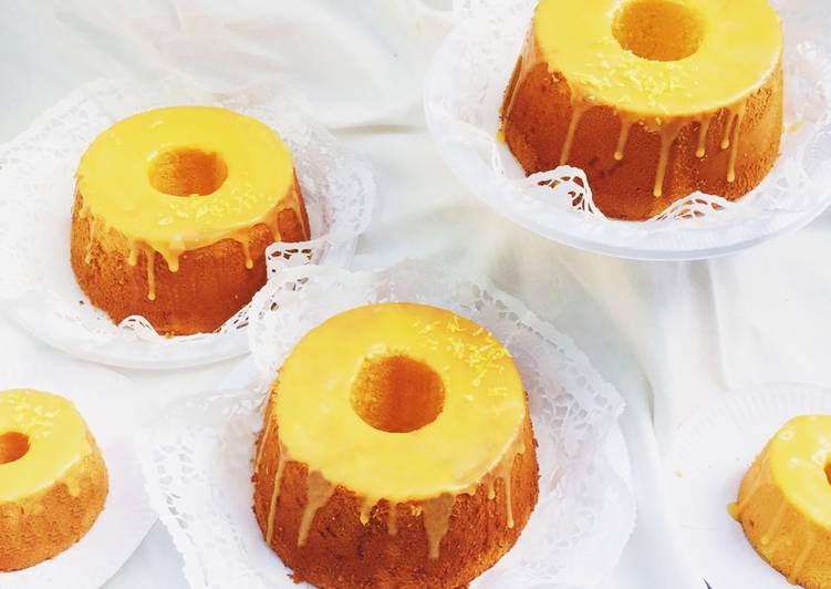 bahan dan cara membuat Orange Chiffon Cake (Chiffon Jeruk)