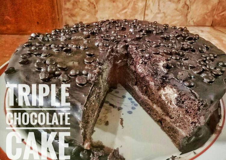 resep Triple coklat kek