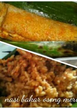 Nasi bakar isi oseng mercon