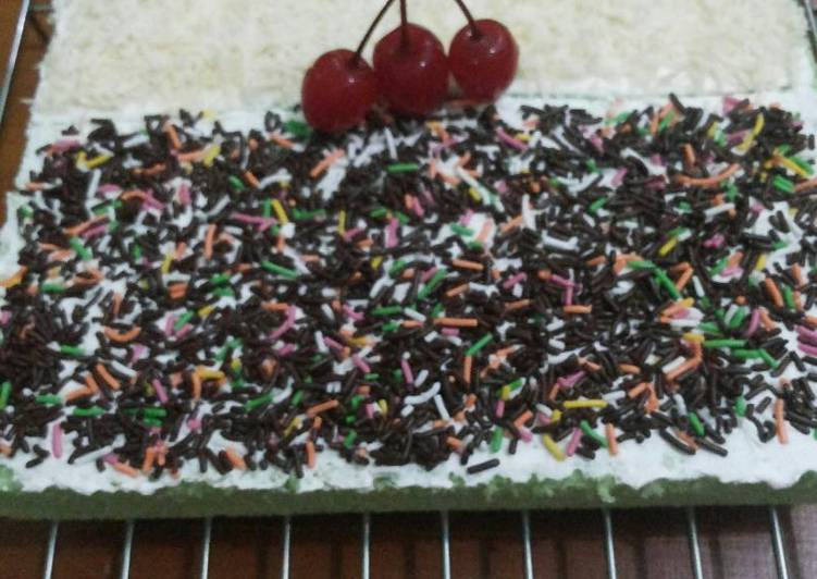 gambar untuk resep Brownies kukus pandan