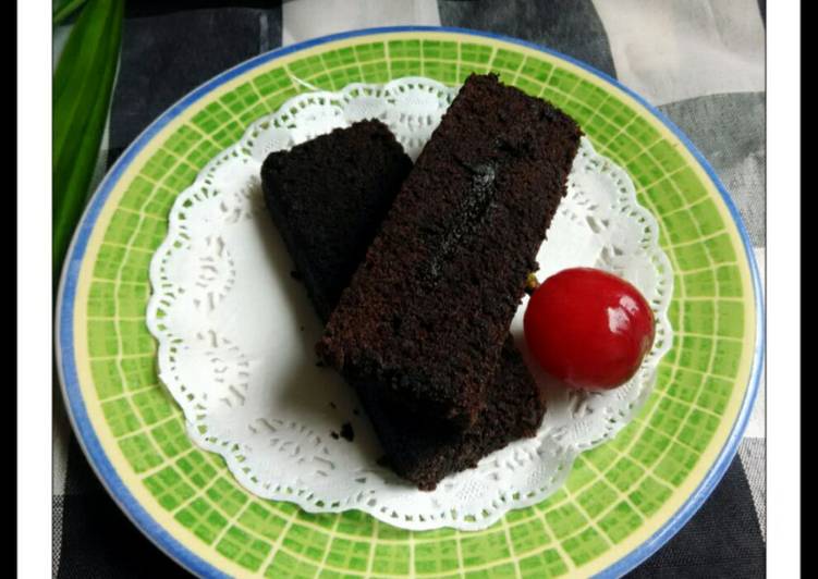 cara membuat Brownies Kukus Ketan Item