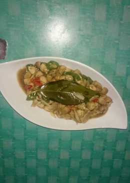 Tumis jamur cabe ijo
