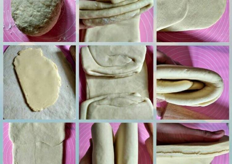 bahan dan cara membuat Puff pastry homemade