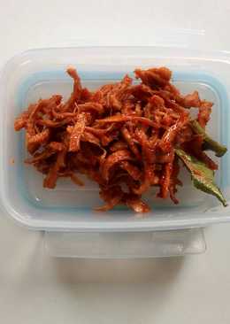 Suwir ayam balado saus tiram