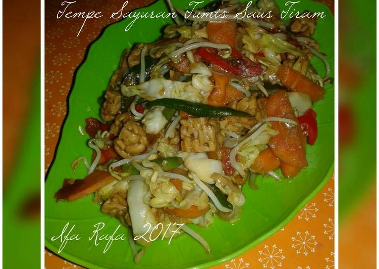 Resep Tempe & Sayuran Tumis Saus Tiram