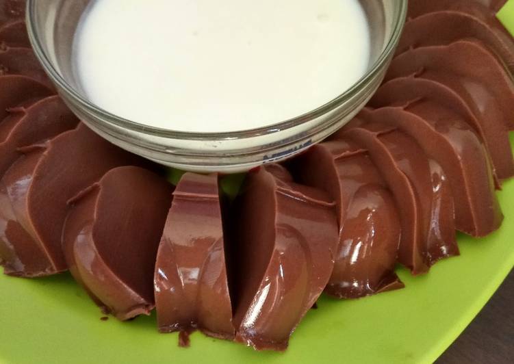 Resep Puding Cokelat Kuning Telur dan Vla Susu Oleh Vina Anne