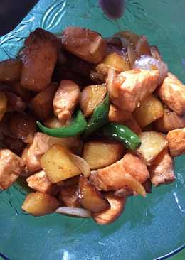 Salmon tumis teriyaki