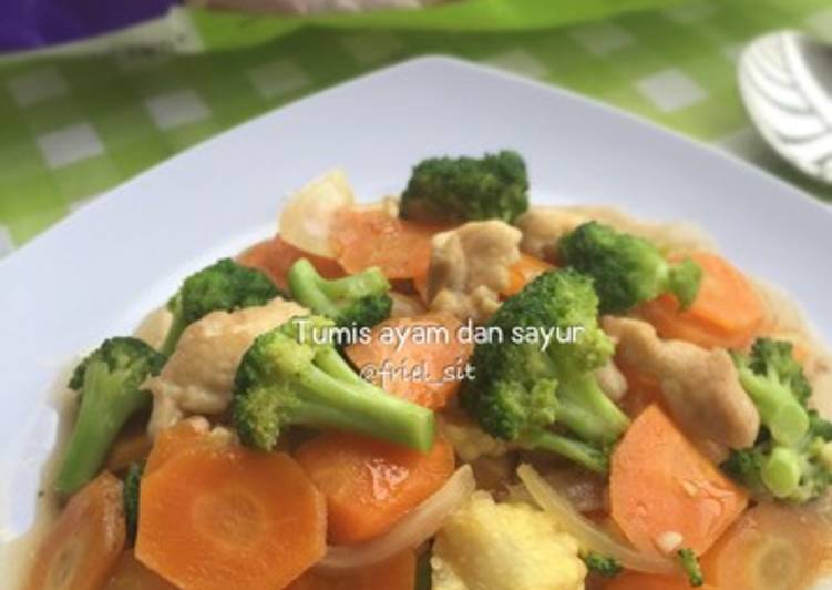 resep Tumis ayam dan sayur kilattt