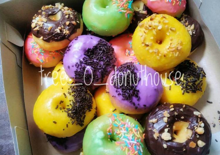 cara membuat Glaze donat coklat bar metode double boiler