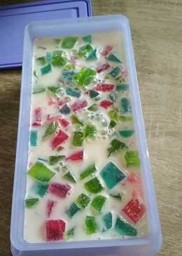 Puding susu mozaik