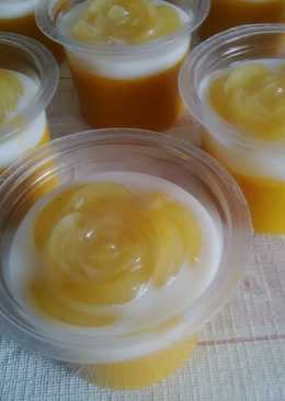 Puding labu mawar jeruk