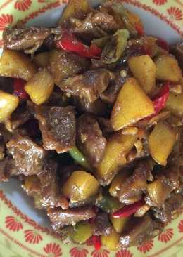 Oseng" mercon daging sapi+kentang #kitaberbagi