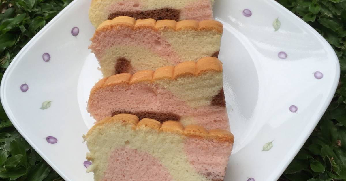 Resep Neapolitan Ogura Cake Resep Neapolitan Ogura Cake