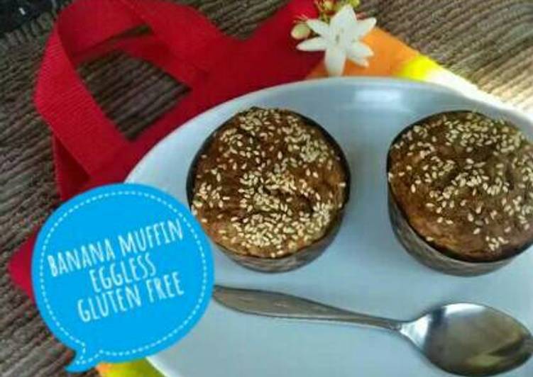 resep makanan Banana muffin (eggless&gluten free) (#PR2_Muffin)