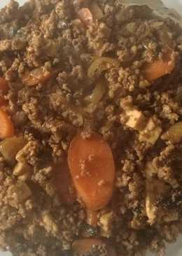 Daging cincang tahu teriyaki