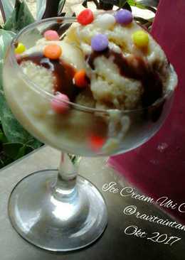 Ice cream ubi cilembu (3 bahan) no emulsifier, no whip cream dll