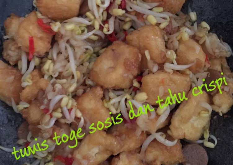 Resep Tumis toge sosis dan tahu crispi Dari nikenindraswati08