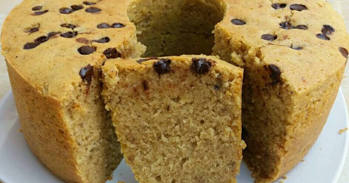 Resep Banana Sponge Cake choco chip Resep Banana Sponge Cake choco chip