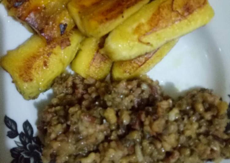 resep Bubur kacang hijau nasi merah dan pisang margarin