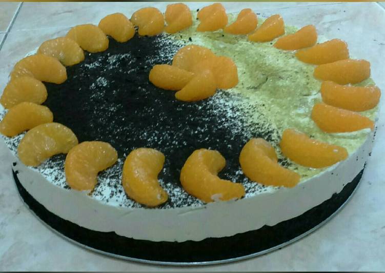 resep masakan Matcha Cheese Cake Unbaked