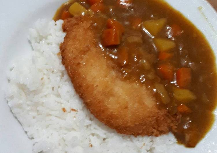 gambar untuk cara membuat Curry Rice with Chicken Katsu
