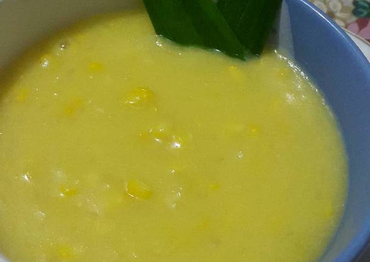 resep lengkap untuk Bubur jagung manis