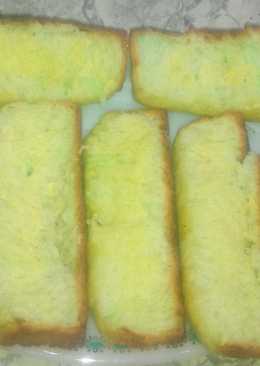 Roti Sisir Butter Pandan Tnp Ulen (Eggless)