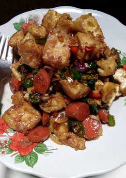Tahu sosis cabai garam + kecap
