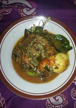 Balado terong ijo mix telor, ikan pe dll