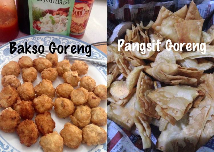 resep lengkap untuk Bakso Goreng & Pangsit 1 Adonan