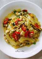 Tumis sayur pare & telur asin