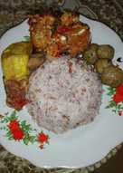 Ayam Penyet + Nasi Merah Tanpa MSG