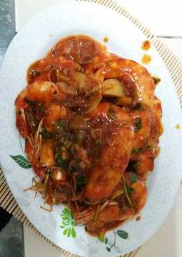 Udang harimau bumbu sambal pedas manis