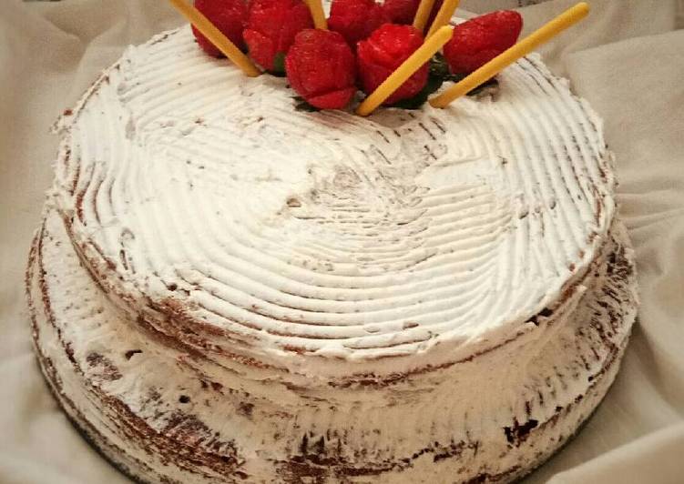 resep makanan Naked birthday cake #ketopad