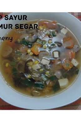 Sop sayur jamur segar