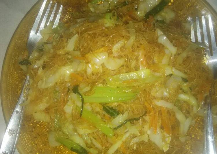 cara membuat Bihun goreng simpel