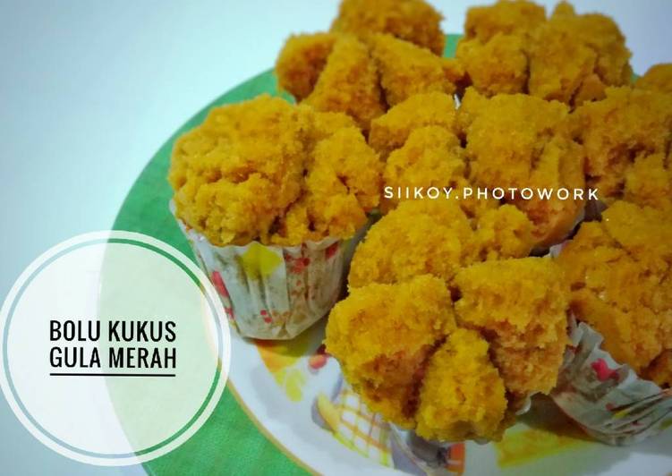 resep masakan Bolu Kukus Gula Merah (No Telur, No Mixer, No Ribet) ??